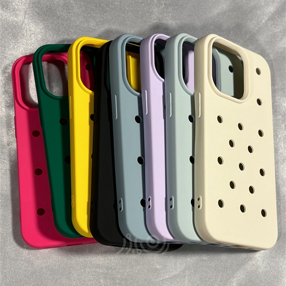 Casing Ponsel Warna Permen Lucu Untuk Iphone14 11 12 13 Pro Max Soft Cover Lovely Hollow Polkadot Silicone Cases casing iPhone