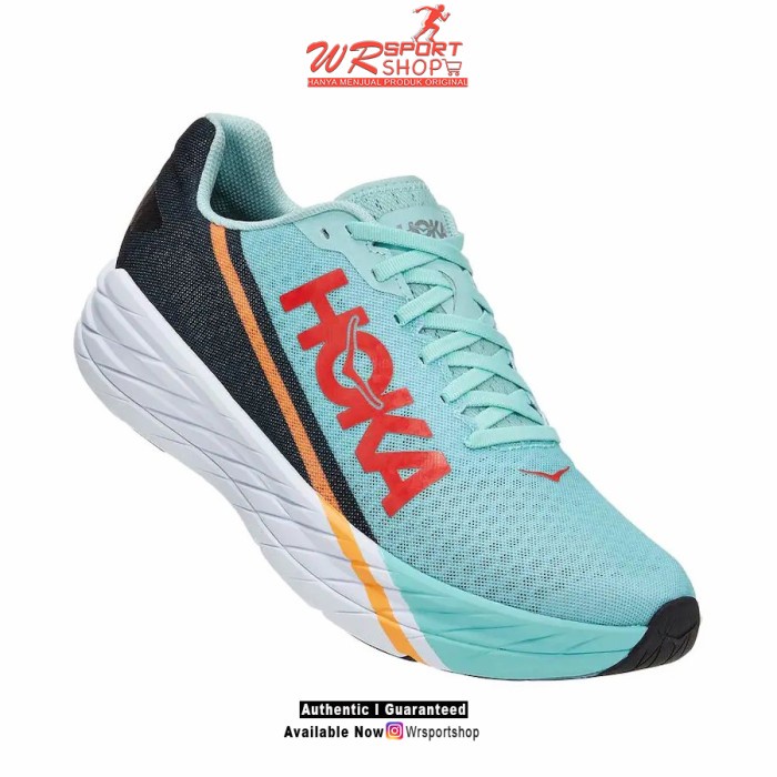 Hoka One One Rocket X Unisex Road Running - Eggshell Blue / Black ORI