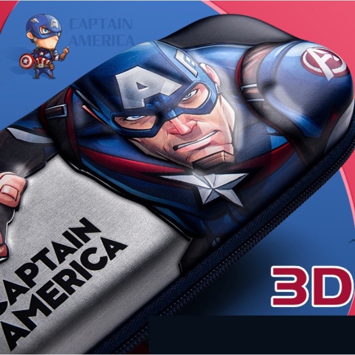 Kotak Pensil 3D DISNEY KARTUN MARVEL / Tempat Pensil Anti Air Motif Cowok dan Cewek