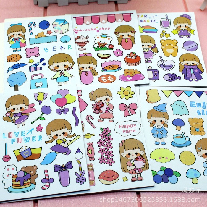 Buku Stiker 12 lembar Cutting Sticker Korea Murah Grosir Kado Anak Stiker Korea Harga Grosir Termurah