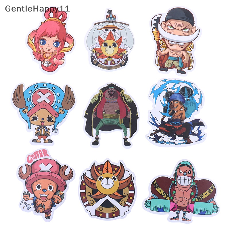 Gentlehappy 50Pcs Anime One Piece Luffy Stiker Mobil Laptop Skateboard Ransel Decals id