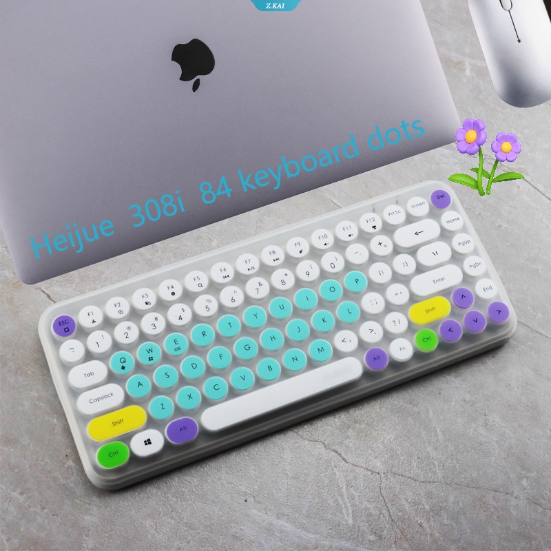 Cover Keyboard TPU Tahan Air Dan Debu Untuk PC Model Heijue Desktop 308i Makaron 84titik Keyboard Kualitas Tinggi Pelindung Komputer Desktop Film Kulit Dan Debu [ZK]