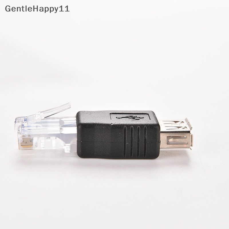 Gentlehappy RJ45 Male to USB AF A Female Adapter Socket LAN Jaringan Ethernet Router Plug id