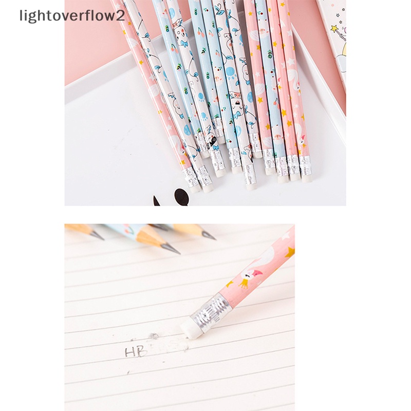 [lightoverflow2] 10pcs Pensil Kartun Lucu HB Lead Paing Drawing Pencil Student Wrig Drawing Sketch Pen Untuk Alat Tulis Sekolah [ID]