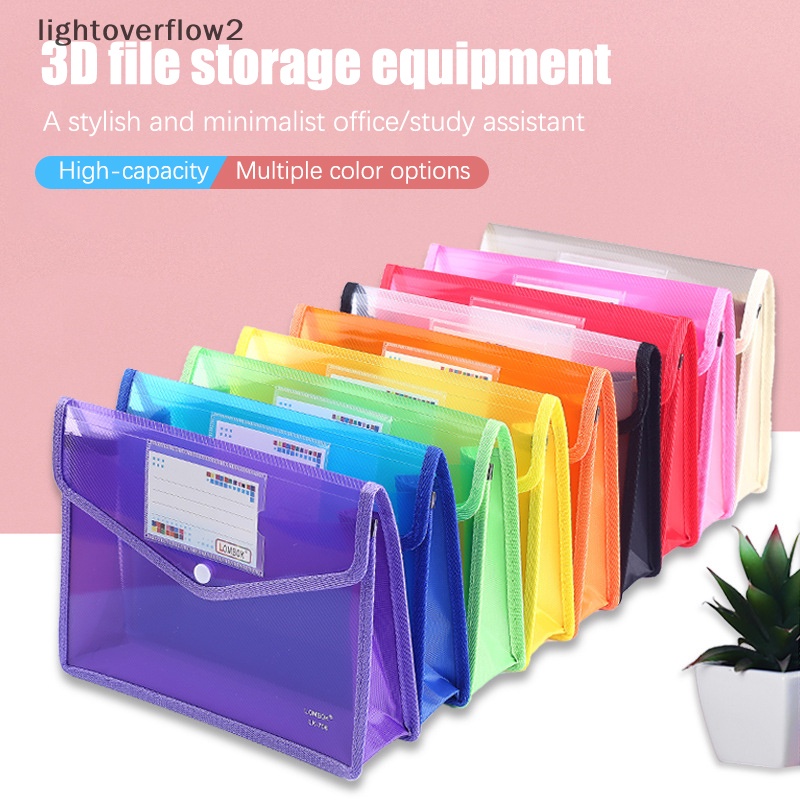 [lightoverflow2] A4 File Folder Stationery Storage Folder Tahan Air File Organizer Folder PP Bag Portfolio Paper Storage Organizers Kantor [ID]