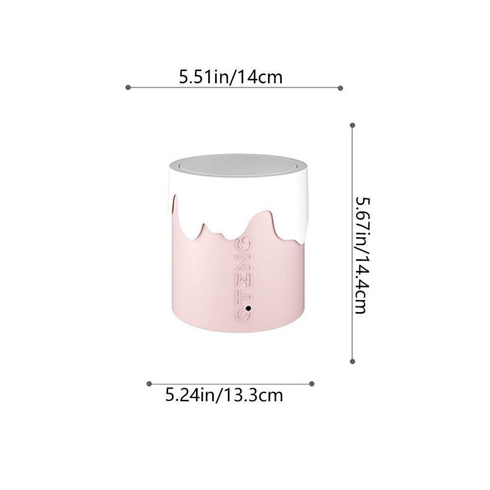 [Elegan] Tempat Sampah Mini 1Pcs Ice Cream Lucu Desktop Tahan Lama Dustbin