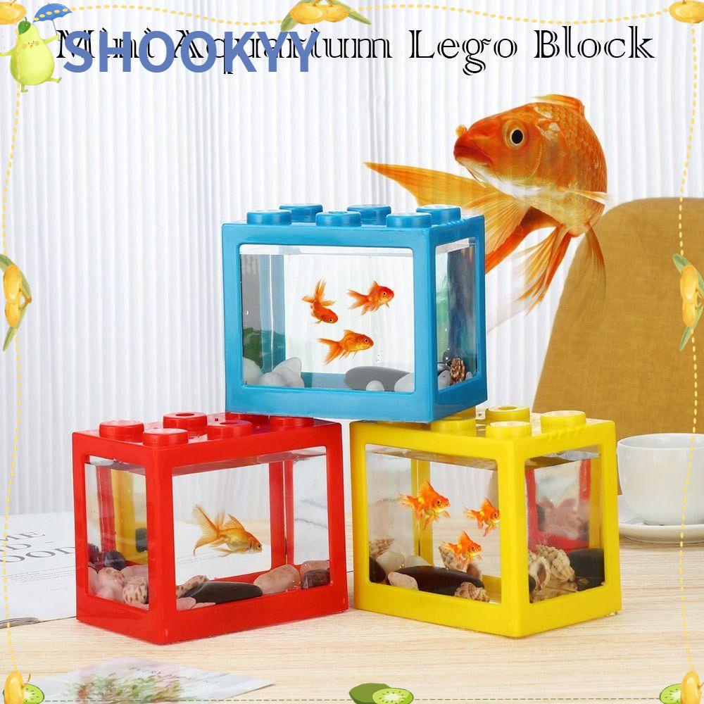 Chookyy Tangki Ikan Cupang Pet Dekorasi Kado PVC Aquarium Mini
