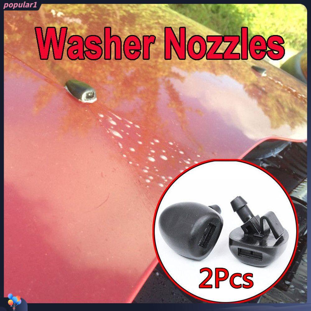 PEUGEOT Populer 2Pcs Nozzle Wiper Kaca Depan Hitam Auto Jet Washer Untuk Peugeot407 206 207