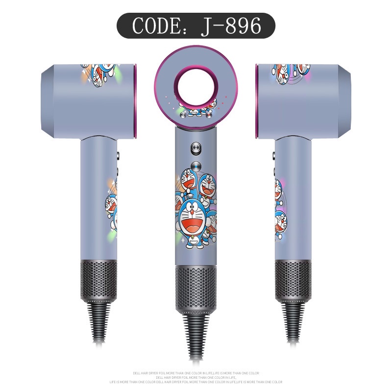 Doraemon Stiker Universal Tahan Air Tahan Minyak Untuk Dyson Hair Dryer Sticker Dyson Hair Dryer Film Shell Penutup Pelindung Crayon Shin-chan Film Pelindung