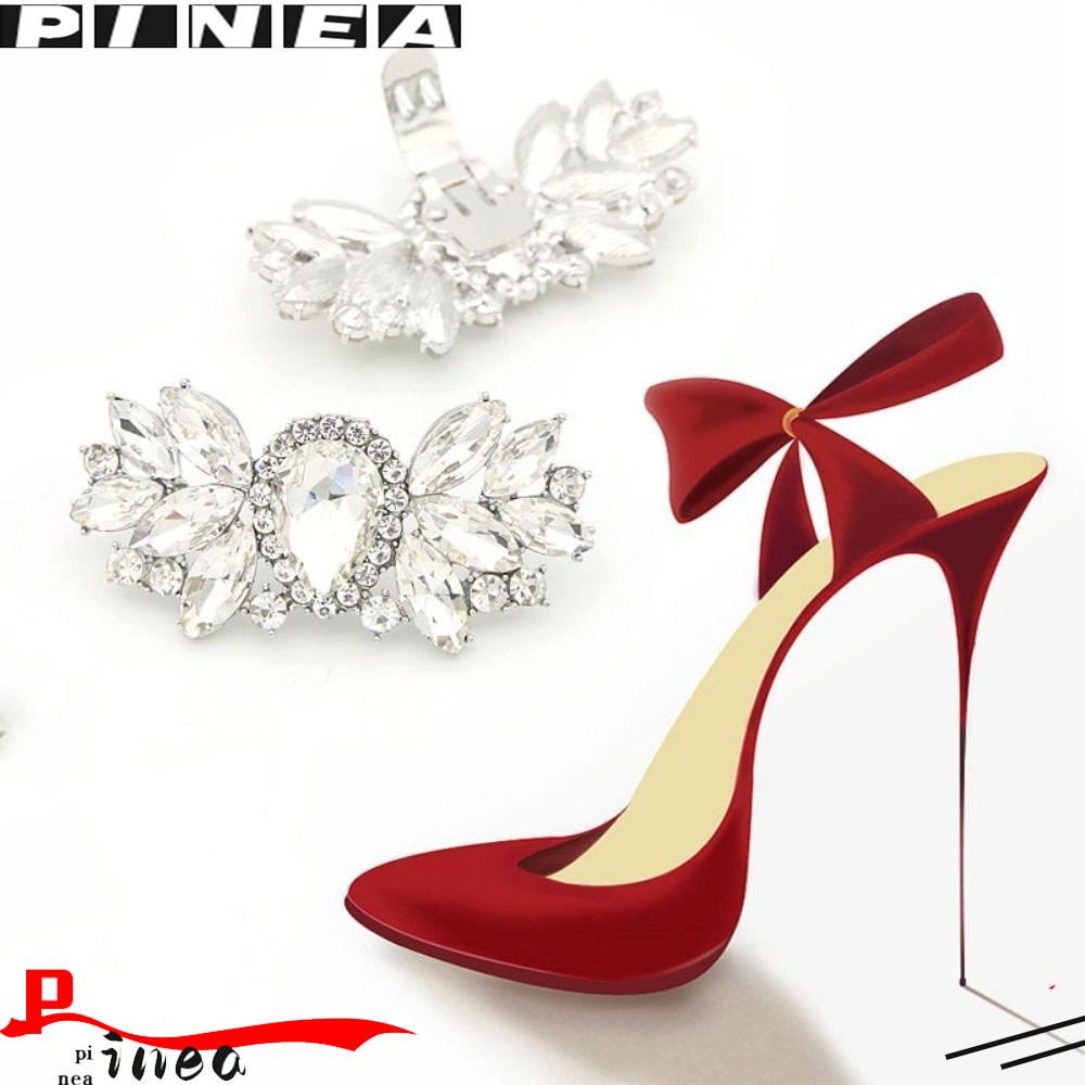 Nanas 1pcs Klip Sepatu Hak Tinggi Pernikahan Persegi Penjepit Pesona Gesper