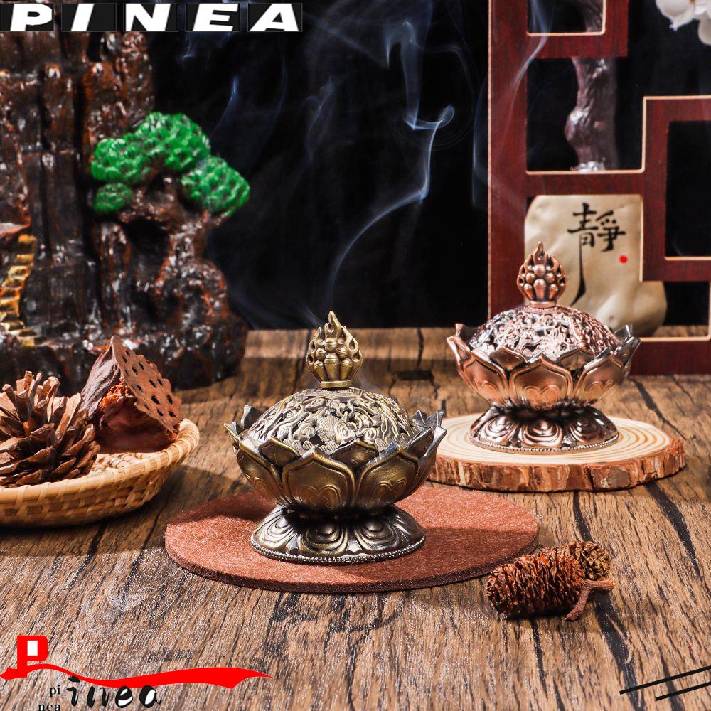 Tempat Pembakar Dupa Nanas Stand Waterfall Incensecone Brass