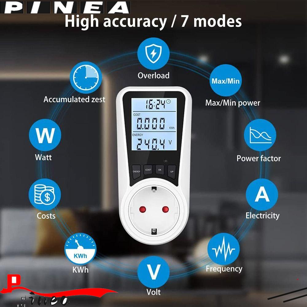 Soket Pengukur Listrik Nanas Voltmeter Plug Watt Monitor Analizer Biaya Listrik Wattmeter Konsumsi Daya Energi