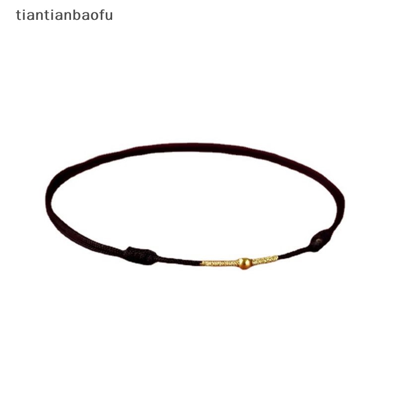 [tiantianbaofu] Fashion Handmade Gelang Tali Merah Beruntung Bangle Wanita Pria Pecinta Sahabat Beruntung Gelang Kaki Ukuran Menyesuaikan Butik