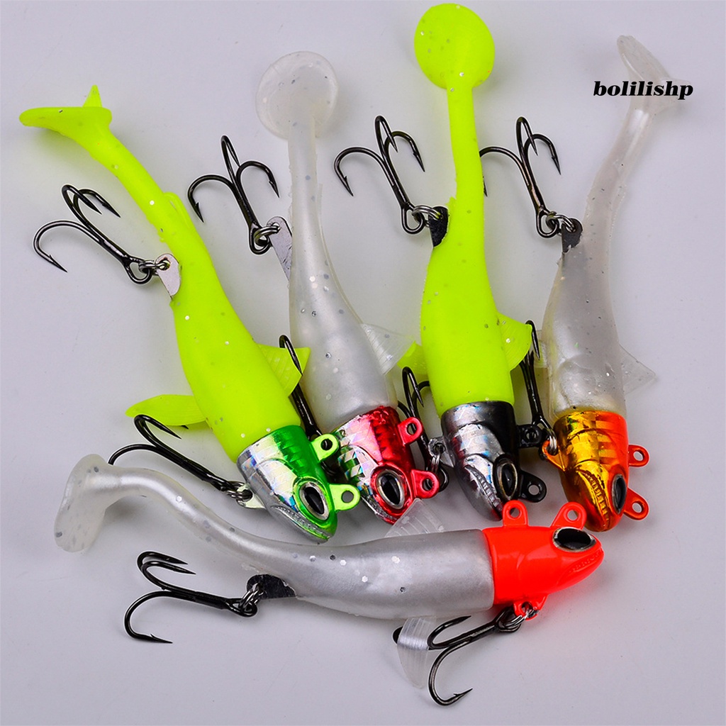 Bo-13.5g/8cm Umpan Pancing T-Tail Tajam Treble Hook 3D Fisheyes Simulasi Pengecoran Panjang Ekor Dayung Buatan Umpan Perlengkapan Memancing