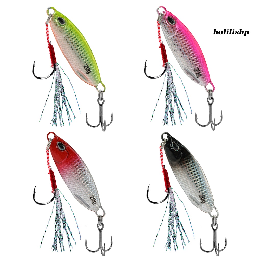 Bo-20g/15g/10g Pemikat Pancing Treble Hook Desain Tampilan Realistis Vibrant Warna Wastafel Perlahan Halus Kuat Menembus Compact Air Tawar Air Asin Bionic Fishing Bait Lure