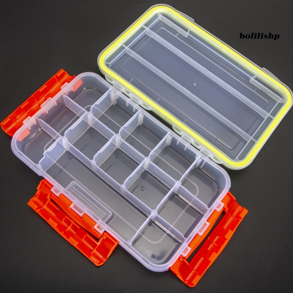 Bo-fishing Tackle Box Transparan Kapasitas Besar Tahan Debu Multi-Kompartemen Penyimpanan Barang Kekuatan Tinggi Tahan Guncangan Penyimpanan Bening Lure Box Fishing Tackle Organizer