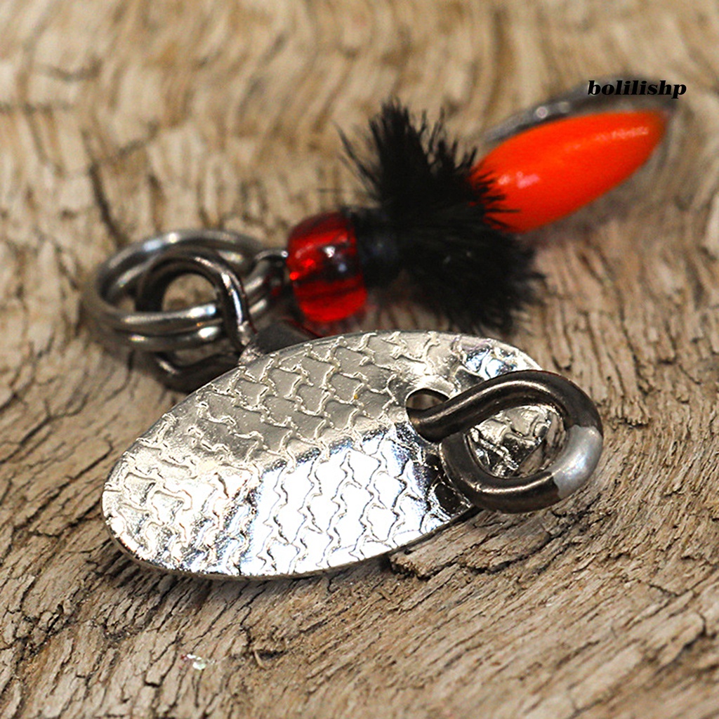 Bo-5pcs Umpan Pancing Warna Cerah Bentuk Novel Kait Tajam Keandalan Tinggi Portabel Memancing Tahan Lama Berputar Payet Sendok Memikat Memancing Aksesoris