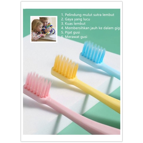 Toothbrush Sikat Gigi Bayi Anak Silicone Bulu Halus Lembut isi 3 pcs