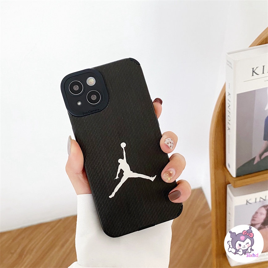 IPHONE Pasangan Basket Hitam Putih Sederhana Kompatibel Untuk Iphone14 13 12 11 Pro Max SE 2020 X Xr Xs Max8 7 Plus Perlindungan Shockproof Casing Ponsel Sarung Silicon Lembut XJJJJ