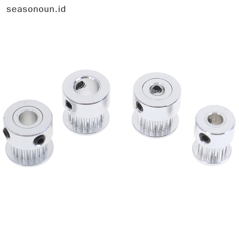 Seasonoun 2Pcs 16T/20T GT2 Timing Pulley5/6.35/8mm Bore Untuk Belt Reprap 3D Printer Ppart.