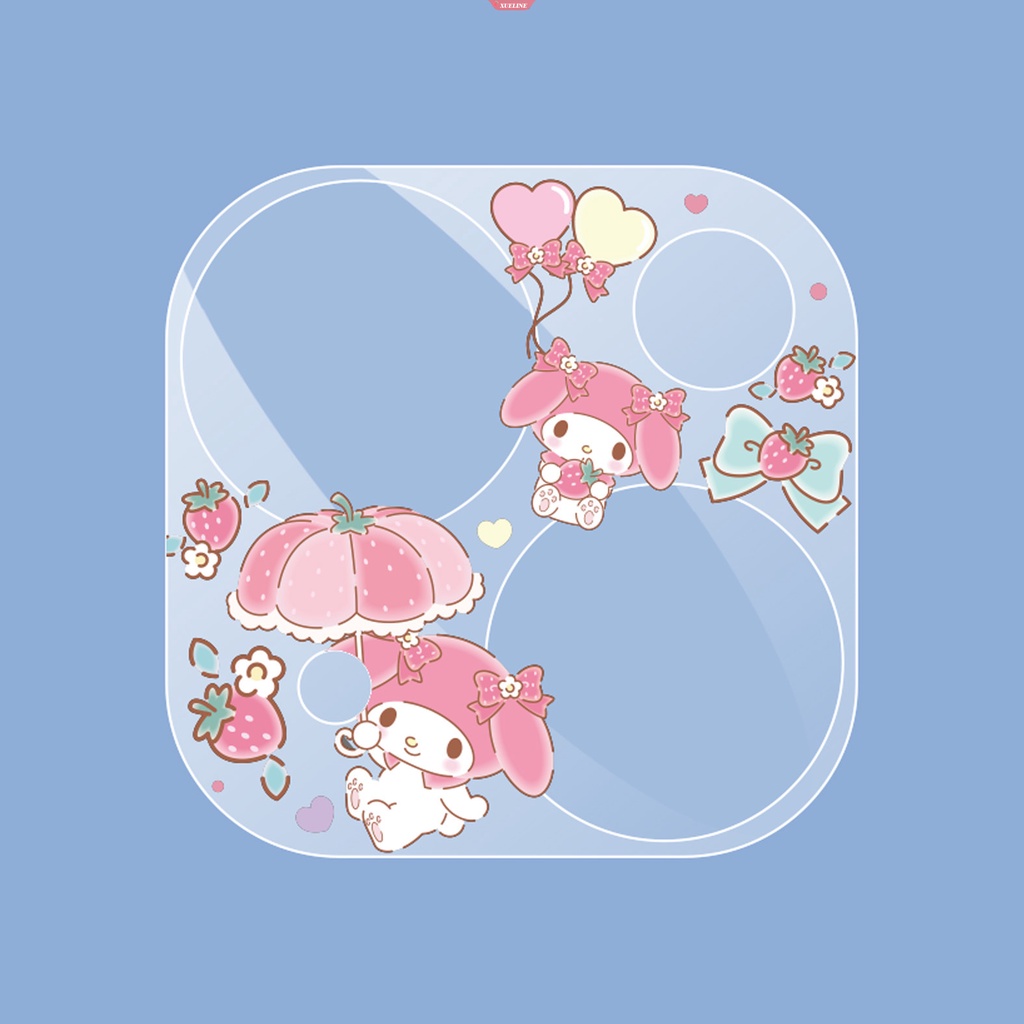 IPHONE Sanrio Kuromi Cartoon Protective Glass Film Tempered Glass Untuk Iphone13 12 11 14Pro Max Penutup Belakang Pelindung Layar Lensa Kamera [ZXL]