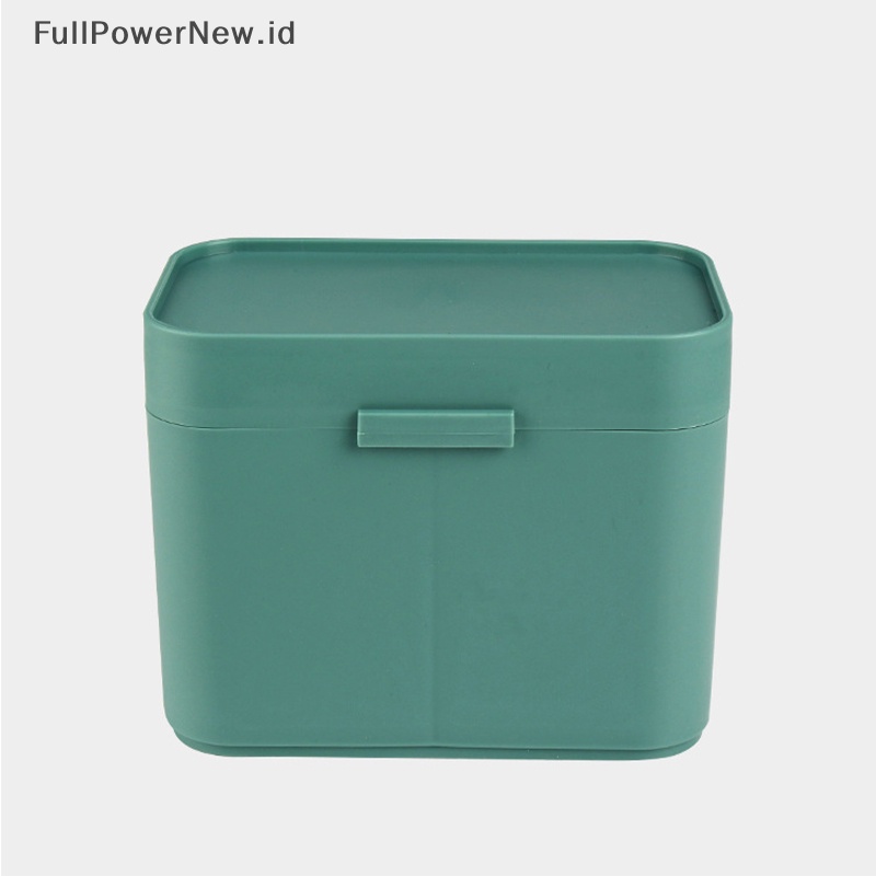 Power Cotton Pads Swab Tisu Kuku Makeup Brushes Organizer Kotak Penyimpanan Holder Case ID