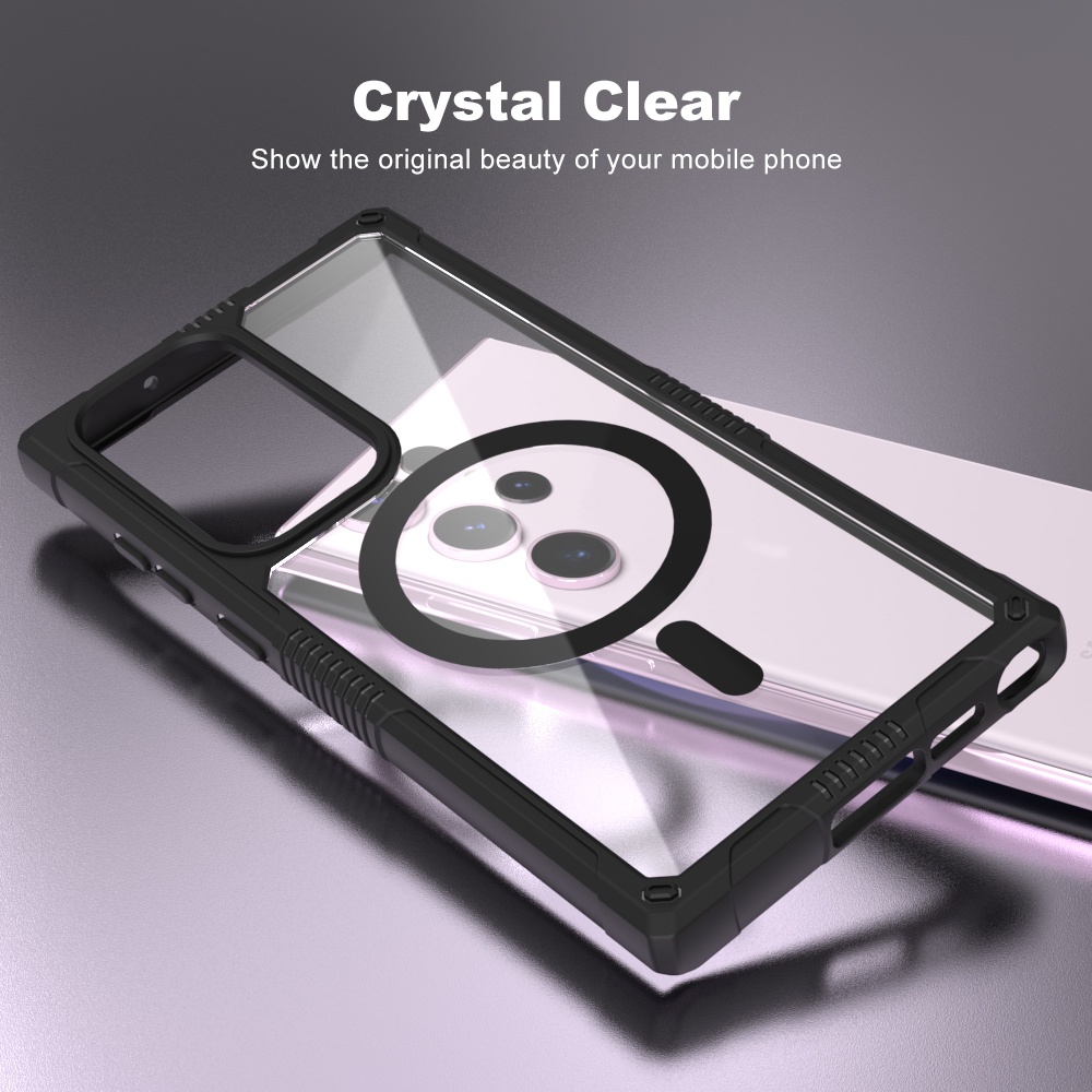 Magnetic Crystal Clear Magsafe Case For Samsung S23 Ultra S23+ Plus S23 Wireless Charging