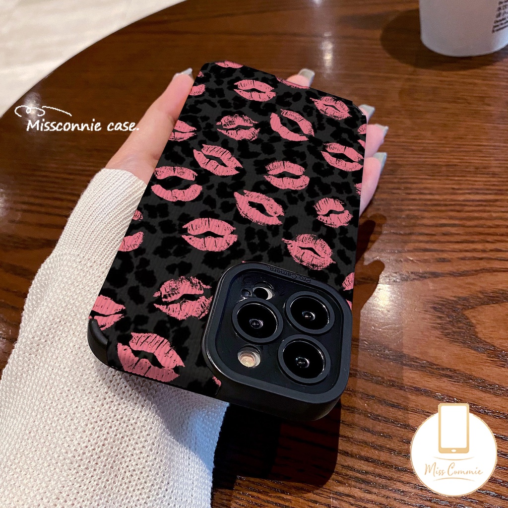 Casing Ponsel Motif Leopard Retro Vintage Untuk IPhone 7Plus 11 14 13 12 Pro Max7 8 Plus X XR XS Max Mewah Tekstur Kulit Shockproof Silikon Lembut Penutup Bibir Penuh