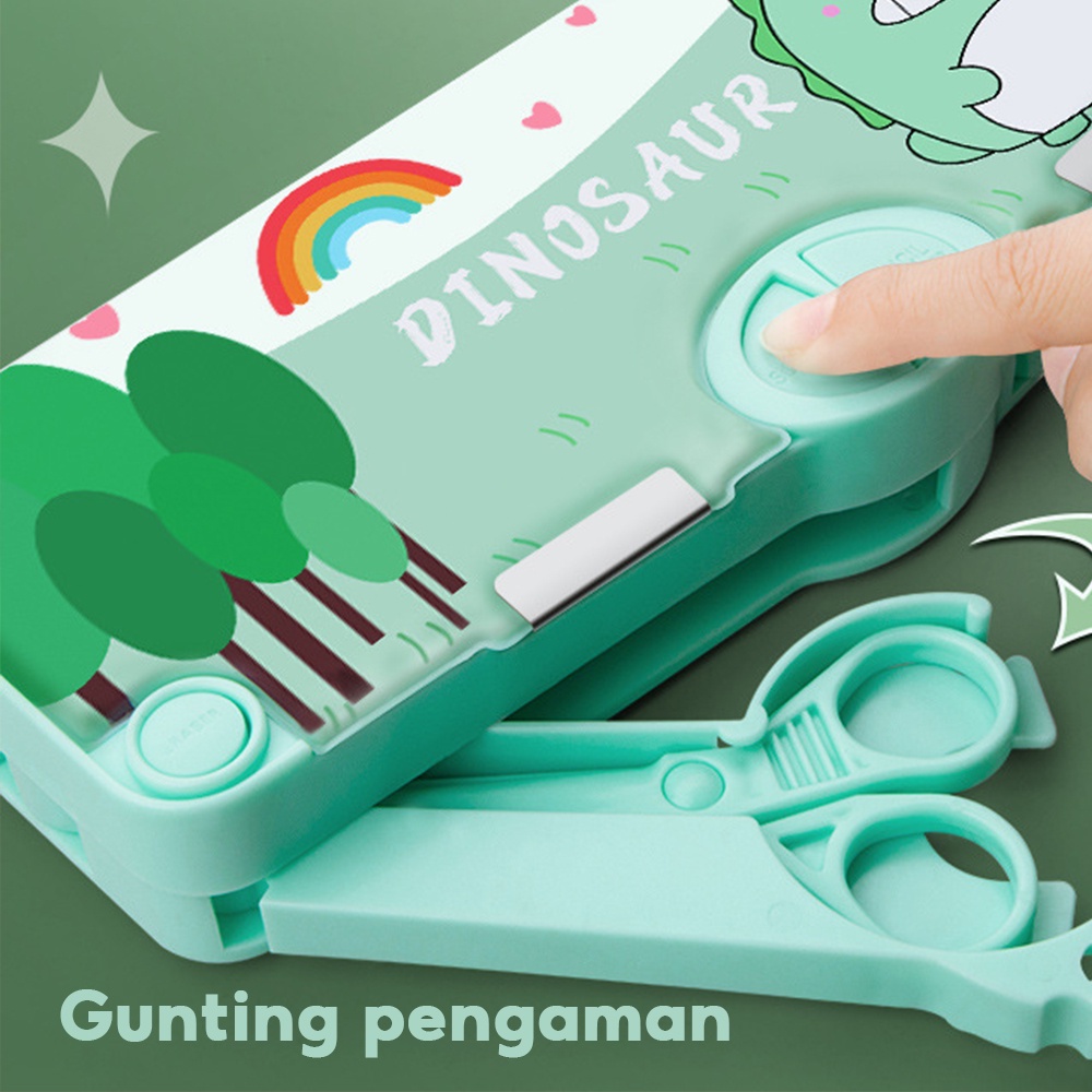 

COD Tempat Pensil Multifungsi Kotak Pensil Pola Kartun Lapisan Dan Tunggal Dengan Rautan Kapasitas