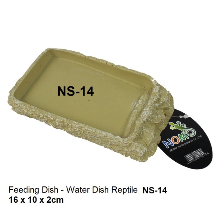Feeding Dish Kura Torto Sulcata Aldabra Pardalis 16x10cm Nomoy NS-14