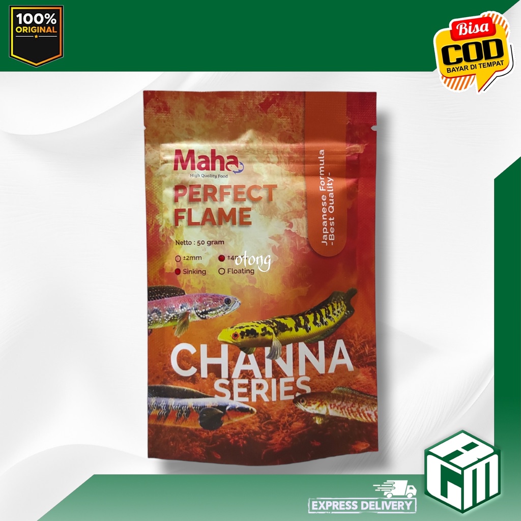 MAHA PERFECT FLAME Pelet ikan channa predator merah super ikan hias