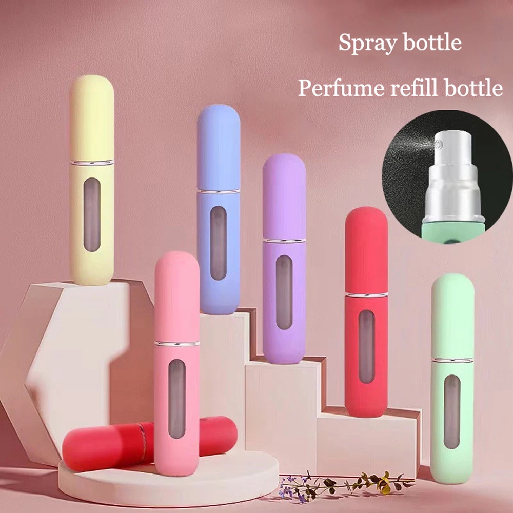 Sub-botol Parfum Warna-Warni Fashion/Wadah Kosong Mini Portabel Botol Semprot Reusable