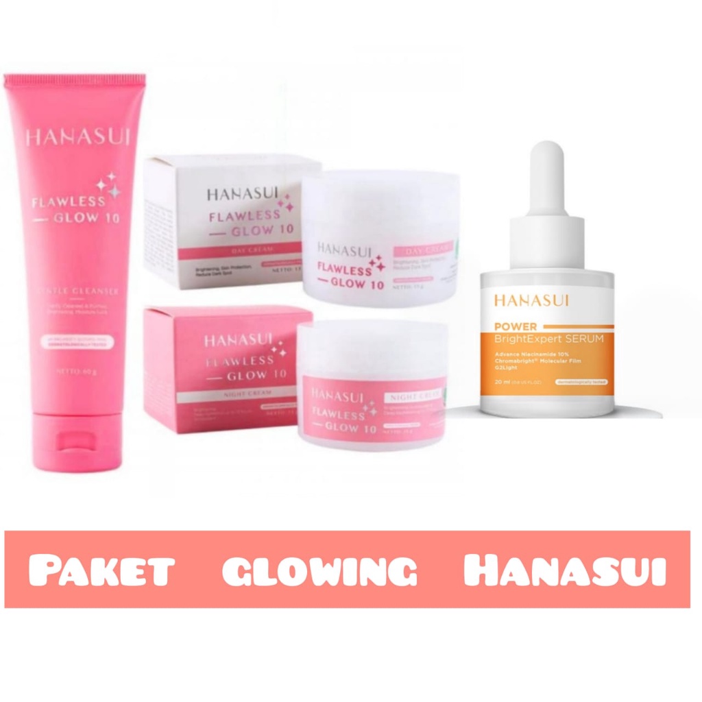 Paket Glowing Hanasui Flawless Glow -SERUM POWER BRIGHT EXPERT