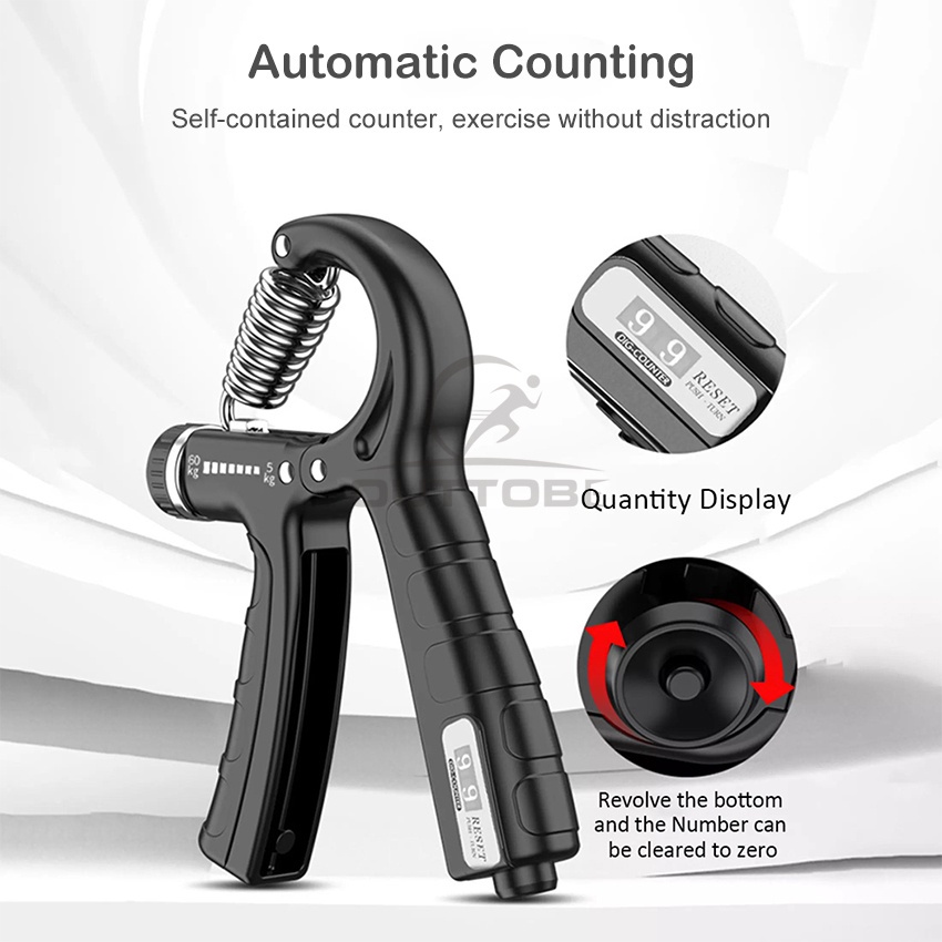 (Dalam Stok, Dikirim Dari Jakarta)Outtobe handgrip adjustable 5-60 KG alat latihan otot/penguat tangan adjustable spring portable pelatih otot lengan handgrip olahraga tangan