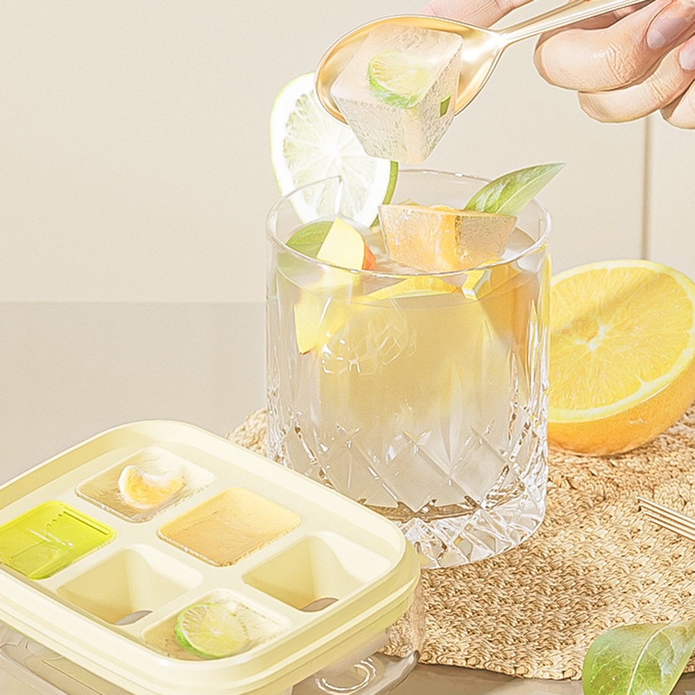 Summer Essential Mini Ice Cube Tray With Box Cetakan Es Silikon Food Grade Tekan Dan Beku Dengan Pembuat Es Batu Silikon