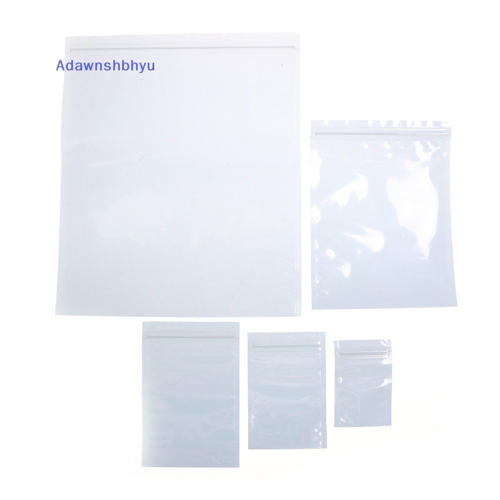 Adhyu 10Pcs ESD Anti-Statis Perisai Tas Transparan Zip Lock Resealable Bags ID