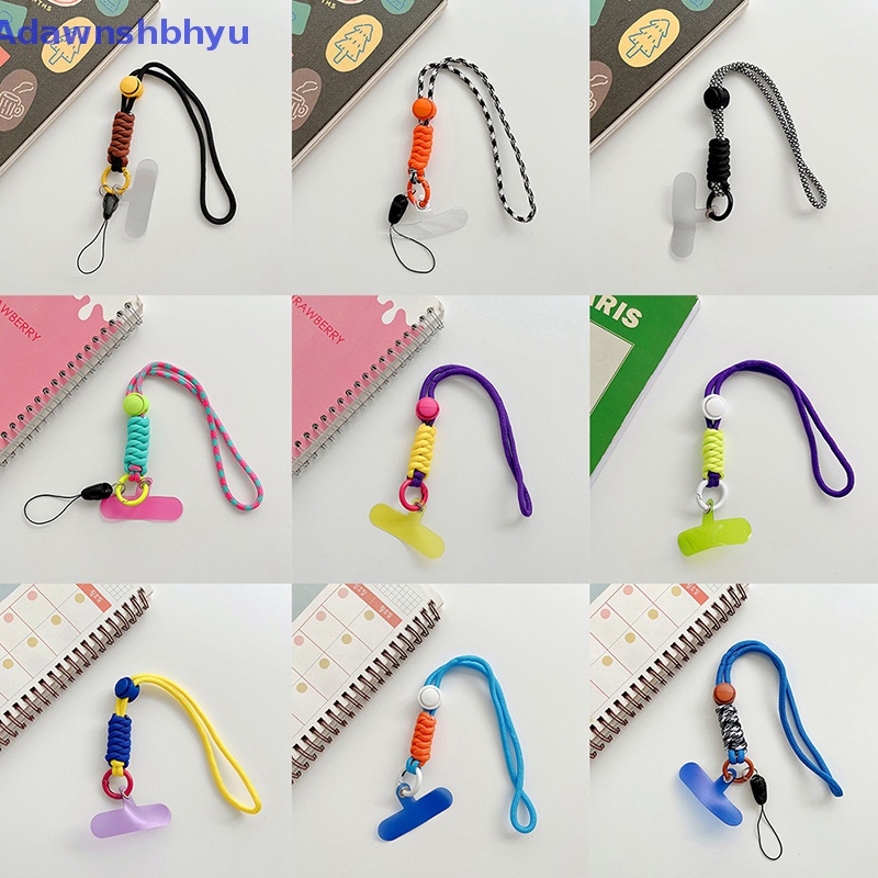 Adhyu Rantai Ponsel Ring Cord Untuk Kunci Dengan Patch Pergelangan Tangan Tali Gantung Ponsel Holder Kontrasg Warna Tali Gantungan Kunci Panjang Dan Pendek Olahraga Berwarna Lanyards Phone Case Lanyar