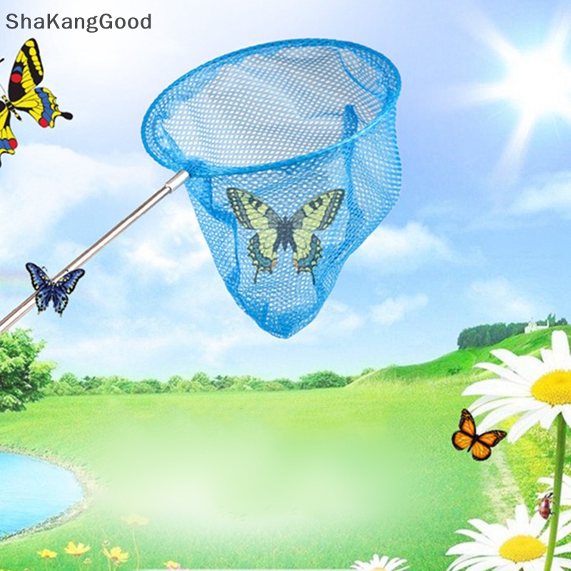Selip Dapat Dipanjangkan Anak-Anak Teleskopik Butterfly Net Mainan Menangkap Kutu Serangga Ikan Hadiah SKK