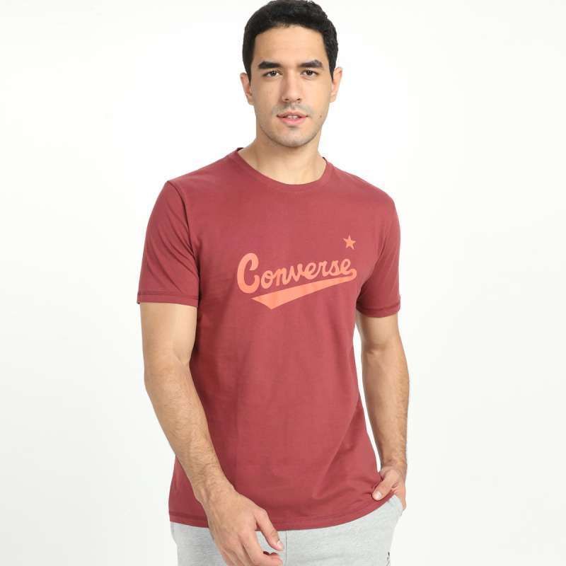 CONVERSE Scripted Logo Boost Tee Dari Terracotta