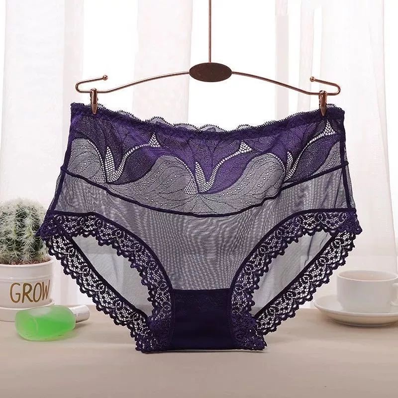 Ask - Celana dalam wanita seamless dewasa bahan motif bunga cd wanita Transparan sexy Celana dalam CD73