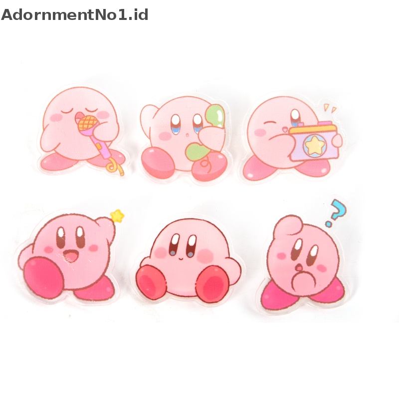 [AdornmentNo1] 1pcs Kartun Bros Pink Kirby Metal Badge Pin Mainan Hadiah Ulang Tahun Anak [ID]