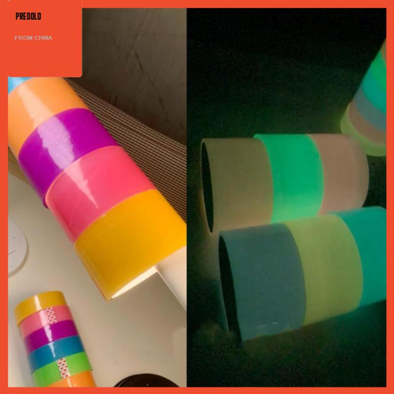 [Predolo] 6buah Kaset Rolling Bola Lengket Warna-Warni Lucu Luminous Colored Ball Tape