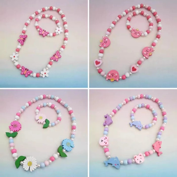 SET 2in1 Gelang Kalung Unicorn Cewek Pony Anak Perempuan kado hadiah