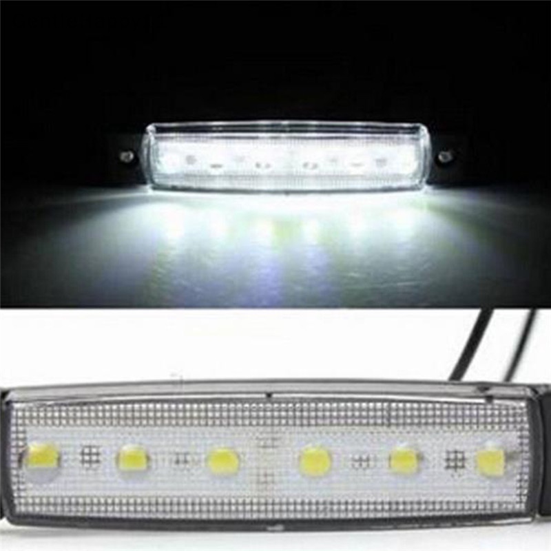 Gentlehappy 1PC DC 24V 6lampu Indikator Penanda Samping Mobil Truk Trailer Bus Aksesoris id