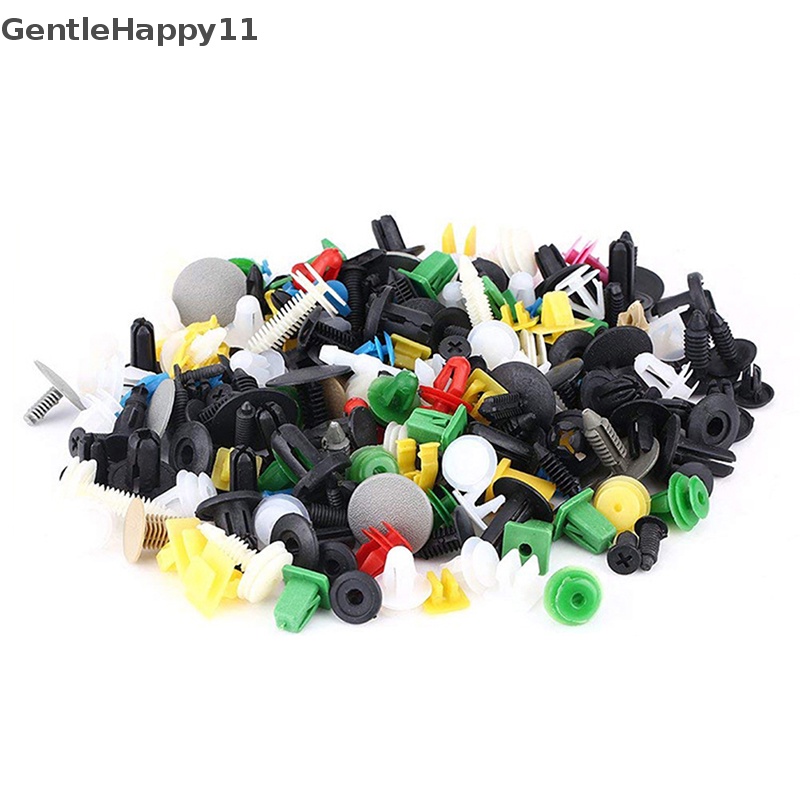 Gentlehappy 100pcs/set Universal Campur Mobil Berbagai Plastik Rivet Pengikat Pintu Push Pin Auto id