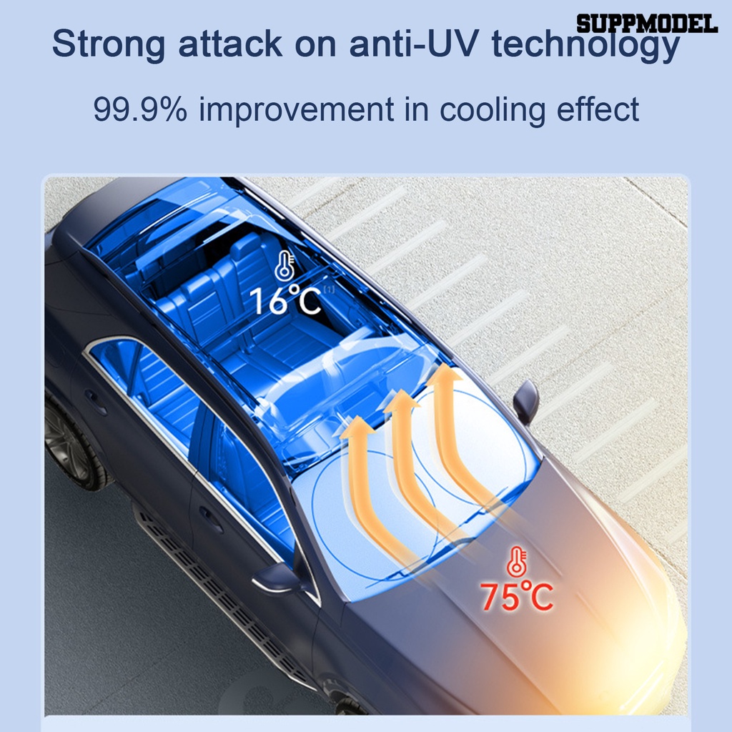 [SM Auto] Kerai Lipat Cahaya Blocking Peredam Panas Perlindungan UV Musim Panas Penutup Kaca Mobil Sun Shade Visor Protector Aksesoris Interior