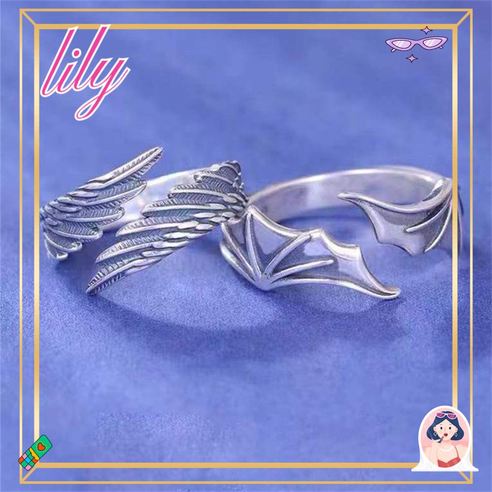 Lily Angel Sayap Setan Fashion Perhiasan Kekasih Punk Pernikahan Romantis Dapat Disesuaikan