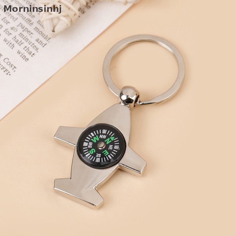 Mornin Outdoor Compass Pesawat Gantungan Kunci Tas Mobil Gantungan Kunci Pasangan Gantungan Kunci Hadiah Kekasih id