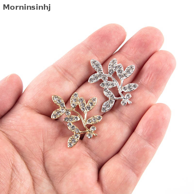 Mornin 10Pcs Charm Konektor Daun Cabang Bahan Alloy Warna Gold/Silver Untuk Membuat Perhiasan id