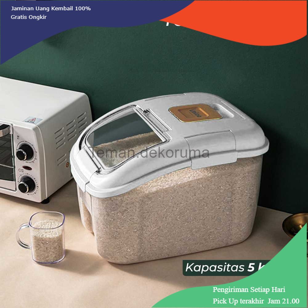 TD - DPR VALOO Tempat Beras Rice Container Box Insect Proof 5KG - 8279